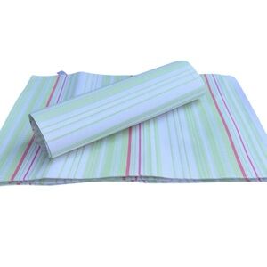 Table Place Mat Set Of 4 Striped Green and Pink